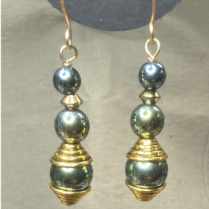 Brass and Hematite dangles (E0711)