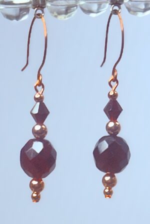 Copper and crystal dangles (E0727)