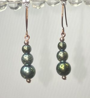 Hematite balls and copper dangles (E0729)