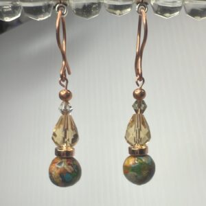 Sediment Agate & Crystal Dangles (E0748)