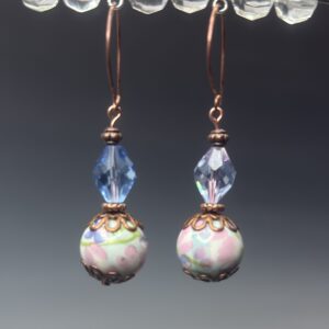 Ceramic and crystal dangles (E0787)