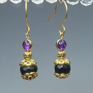 Crystal and framed glass dangles (E0934)