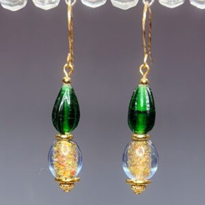 Lamp & Pressed Glass Dangles (E0967)