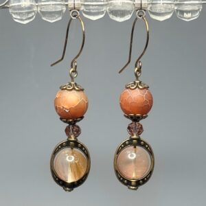 Crackled and druk dangles (E0983)