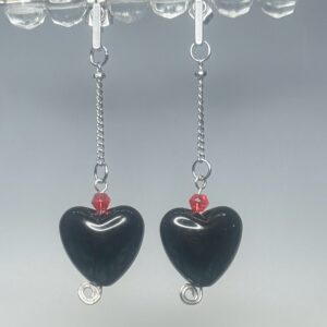 Lampwork Heart Dangles (E0994)