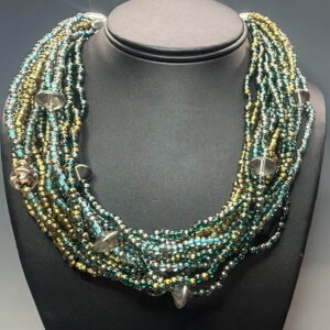 15-Strand Half-Gilt Necklace (N1783)
