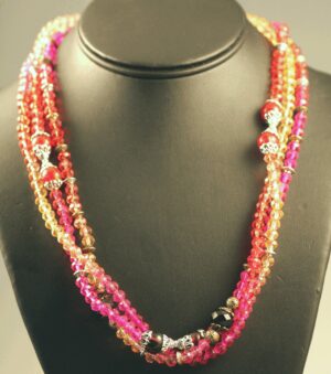 3-Strand Crystal Necklace (N2106)