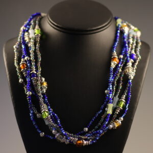6-Strand Blue & Iris Necklace (N2135)