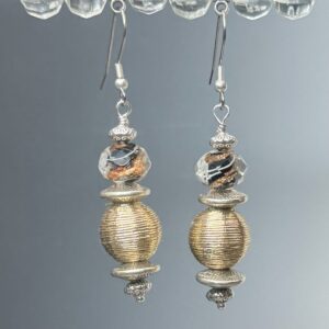 Faceted Lampwork & Wound Cord Dangles (E1211)