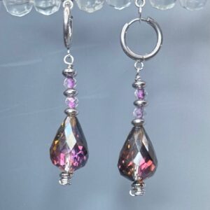 Purple Crystal Huggies (E1362)