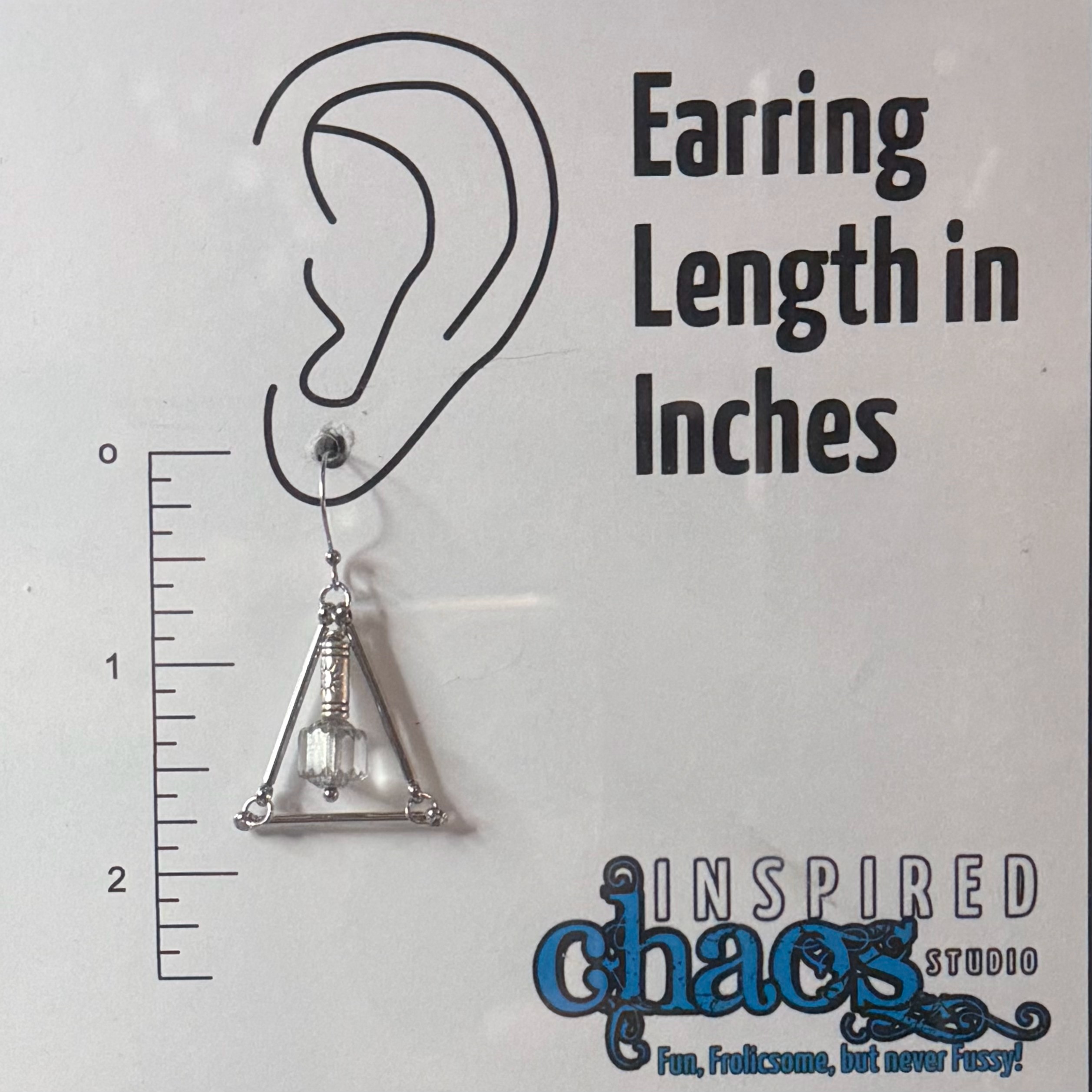 Cathedral Glass Triangle Dangles (E1368) - Image 2