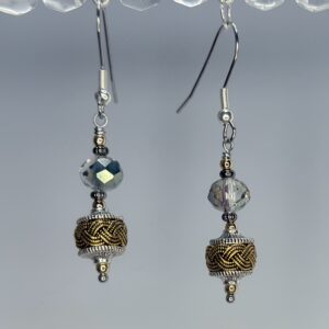Nepalese Beads With Crystal Dangles (E1588)