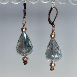 Austrian Crystal & Copper Dangles (E1608)