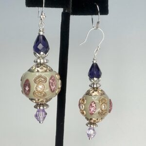 Indian Bead & Crystal Dangles (E1633)