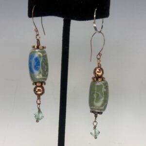 Ceramic & Crystal Dangles  (E1678)