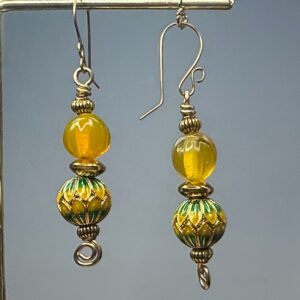 Enamel & Pressed Glass Dangles (E1766)