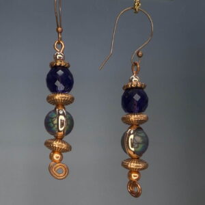 Crystal & Electroplated Glass Dangles (E1878)