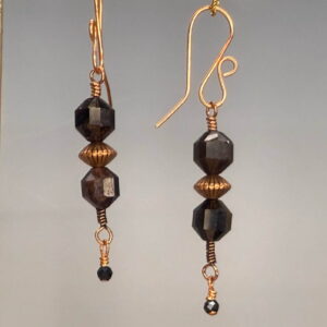 Faceted Garnet & Copper Dangles (E1897)