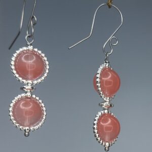 Framed Double Druk Dangles (E2060)