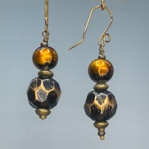 Faceted Metal Acrylic Dangles (E2087)