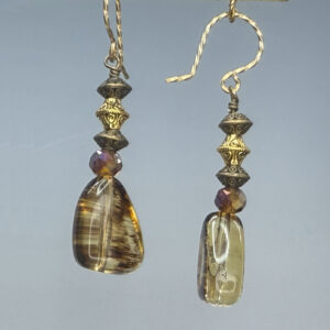 Brass & Acrylic Dangles (E2090)