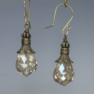 Champagne Crystal Dangles (E2095)