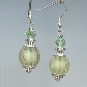 Green Pumpkin Dangles  (E2099)