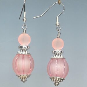 Pink Pumpkin Dangles  (E2104)