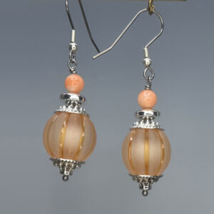 Orange Pumpkin Dangles  (E2107)