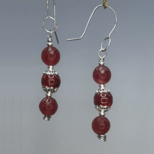 Faceted & Crackle Glass Dangles (E2111)