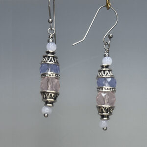 Crystal & Opal Glass Dangles (E2113)