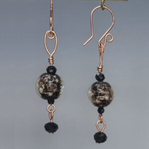 Lampwork & Crystal Linked Dangles  (E2139)