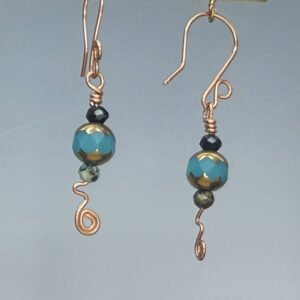 Cathedral Glass, Crystal & Faceted Agate Dangles (E2141)