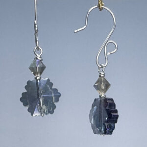Crystal Flower & Bicone Dangles (E2284)