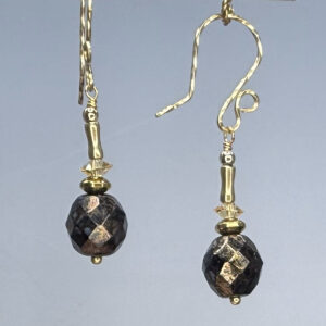 Faceted Czech Fire Polished Dangles (E2296)