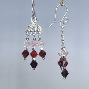 Tibetan Silver Crystal Chandeliers (E2331)