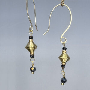 Brass & Crystal Dangles (E2359)
