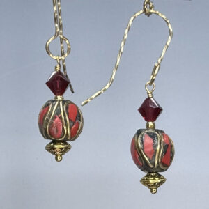 Nepalese & Crystal Dangles (E2365)