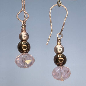 Crystal & Hematite Dangles (E2400)
