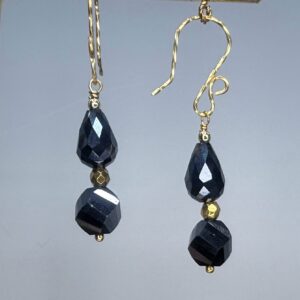 Jet Crystal Dangles (E2402)