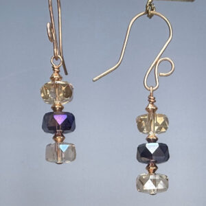 Triple Crystal Rondelle Dangles (E2424)