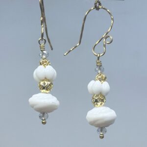 Milk Glass Dangles (E2689)