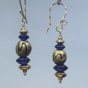 Gold Plated Glass & Rondelle Angles (E2721)