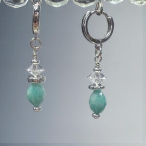 Sterling Faceted Magnesite dangles (E3085)