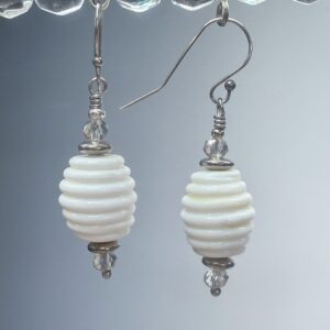 Milk Glass Beehive Dangles (E3089)