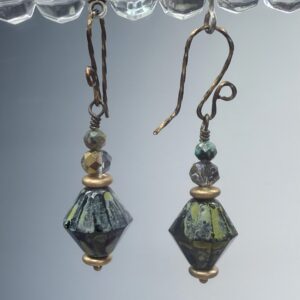 Faceted Glass & Agate Dangles (E3095)