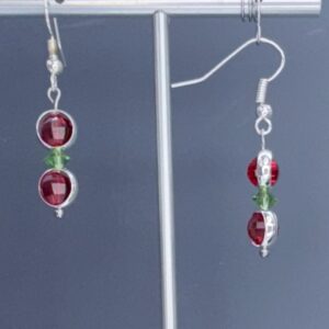 Red framed holiday dangles (E3503)