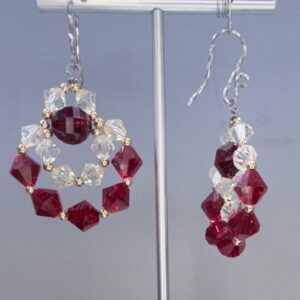 Red & Clear Crystal Wreaths (E3515)