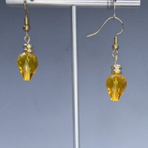Gold Christmas Bulb Dangles (E3523)