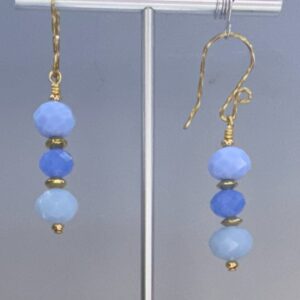 Faceted Blue Trio Dangles (E3580)